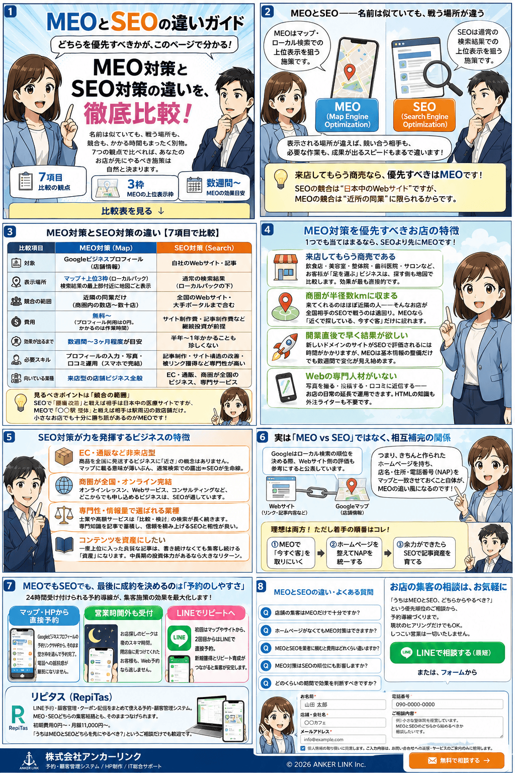 MEO対策とSEO対策の違いと、店舗集客でMEOを優先すべき理由を描いた紹介漫画